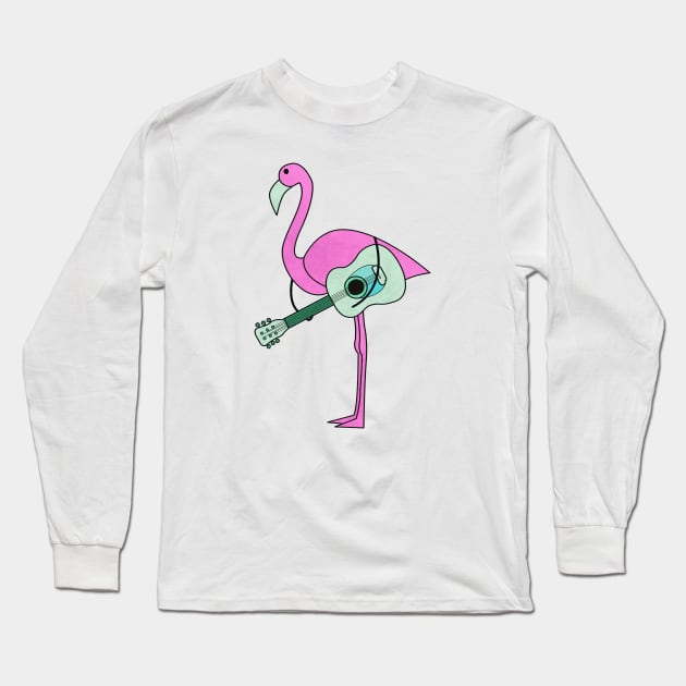 guitar holds by flamingo Long Sleeve T-Shirt by teemarket